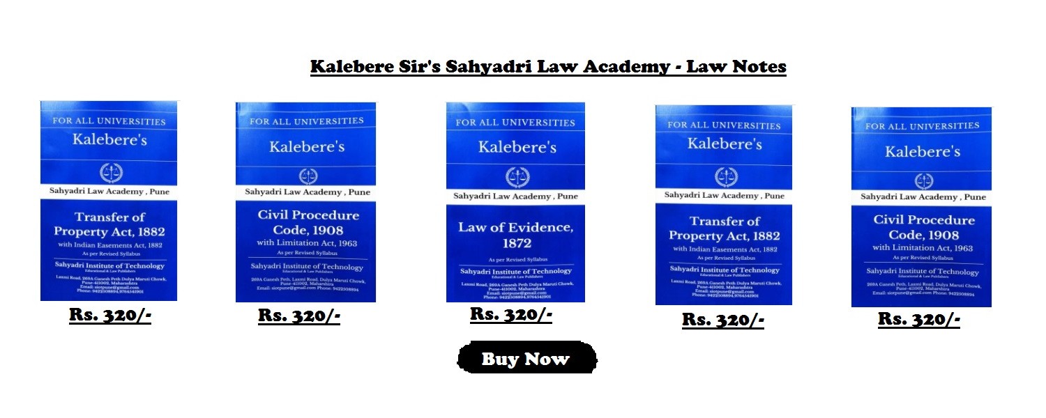 Kalebere's Sahyadri Law Academy Notes